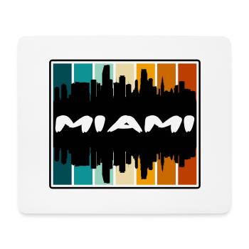 Miami Floride États-Unis Skyline Silhouette Voyage Souven - Tapis de souris (format paysage) - blanc - Devant