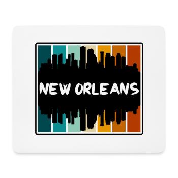 Nouvelle-Orléans Louisiane États-Unis Skyline Silhouette Trave - Tapis de souris (format paysage) - blanc - Devant