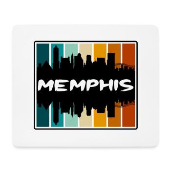 Memphis Tennessee États-Unis Skyline Silhouette Voyage So - Tapis de souris (format paysage) - blanc - Devant