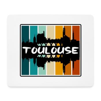 Toulouse France Skyline Silhouette Travel Souvenir - Mouse Pad (horizontal) - white - Front