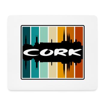 Cork Irlande Skyline Silhouette Souvenir de voyage - Tapis de souris (format paysage) - blanc - Devant