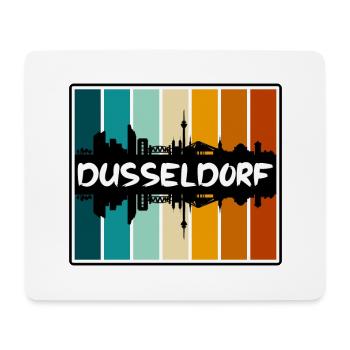 Dusseldorf Germany Skyline Silhouette Travel Souve - Mouse Pad (horizontal) - white - Front