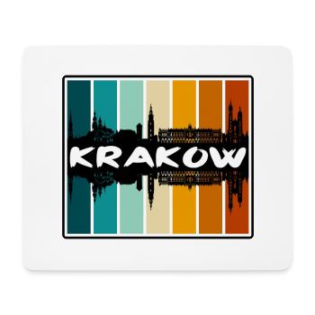 Krakow Poland Skyline Silhouette Travel Souvenir - Mouse Pad (horizontal) - white - Front