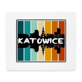 Katowice Poland Skyline Silhouette Travel Souvenir - Mouse Pad (horizontal) - white - Front