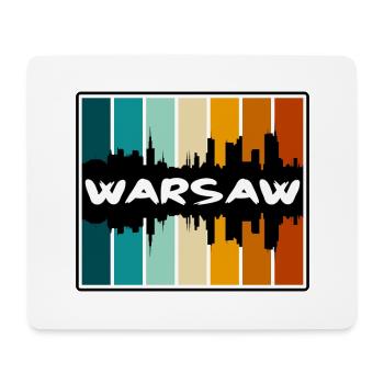 Warsaw Poland Skyline Silhouette Travel Souvenir - Mouse Pad (horizontal) - white - Front