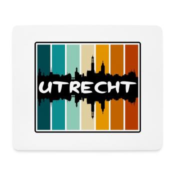 Utrecht Pays-Bas Skyline Silhouette Travel Souv - Tapis de souris (format paysage) - blanc - Devant