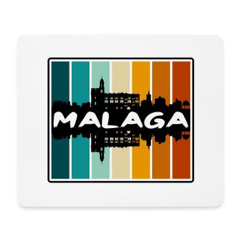 Malaga Spain Skyline Silhouette Travel Souvenir - Mouse Pad (horizontal) - white - Front
