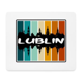 Lublin Pologne Skyline Silhouette Souvenir de voyage - Tapis de souris (format paysage) - blanc - Devant