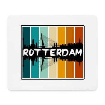 Rotterdam Pays-Bas Skyline Silhouette Voyage So - Tapis de souris (format paysage) - blanc - Devant