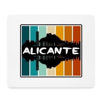 Alicante Spanien Skyline Silhouette Reise Souvenir - Mousepad (Querformat) - Weiß - Vorne