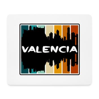 Valence Espagne Skyline Silhouette Souvenir de voyage - Tapis de souris (format paysage) - blanc - Devant