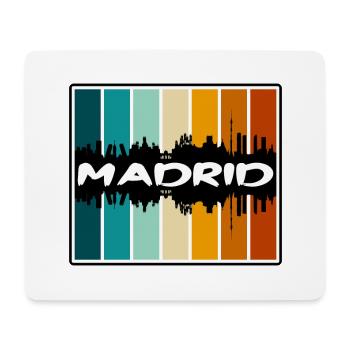 Madrid Espagne Skyline Silhouette Voyage Souvenir - Tapis de souris (format paysage) - blanc - Devant