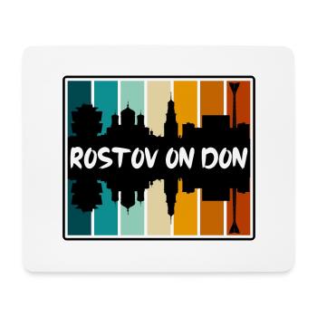 Rostov On Don Russie Skyline Silhouette Travel Sou - Tapis de souris (format paysage) - blanc - Devant