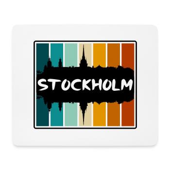 Stockholm Suède Skyline Silhouette Travel Souveni - Tapis de souris (format paysage) - blanc - Devant
