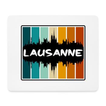 Lausanne Schweiz Skyline Silhouette Travel Sou - Mousepad (Querformat) - Weiß - Vorne