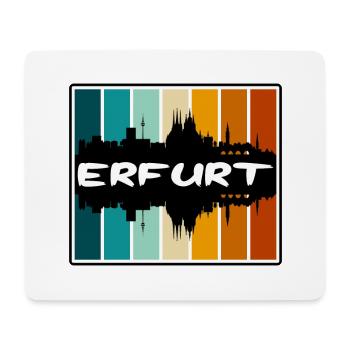 Erfurt Deutschland Skyline Silhouette Reisesouvenir - Mousepad (Querformat) - Weiß - Vorne