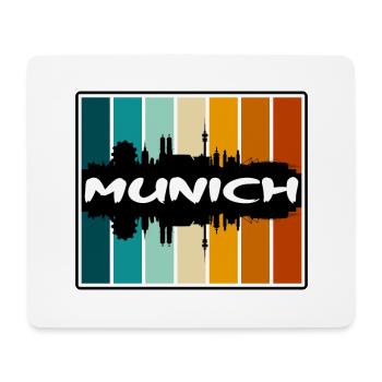 Munich Germany Skyline Silhouette Travel Souvenir - Mouse Pad (horizontal) - white - Front