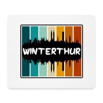 Winterthur Schweiz Skyline Silhouette Travel S - Mousepad (Querformat) - Weiß - Vorne