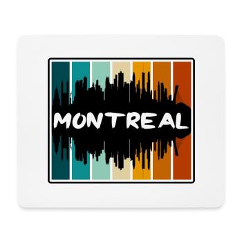 Montréal Canada Skyline Silhouette Voyage Souvenir - Tapis de souris (format paysage) - blanc - Devant