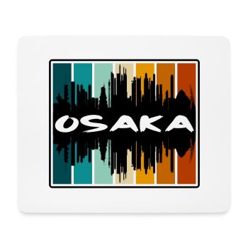 Osaka Japan Skyline Silhouette Reise Souvenir - Mousepad (Querformat) - Weiß - Vorne