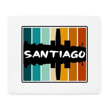 Santiago Chili Skyline Silhouette Souvenir de voyage - Tapis de souris (format paysage) - blanc - Devant