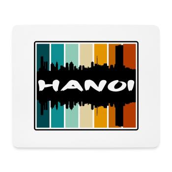 Hanoi Vietnam Skyline Silhouette Reise Souvenir - Mousepad (Querformat) - Weiß - Vorne