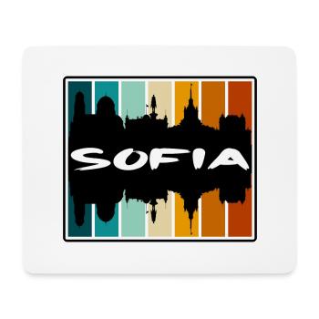 Sofia Bulgaria Skyline Silhouette Travel Souvenir - Mouse Pad (horizontal) - white - Front
