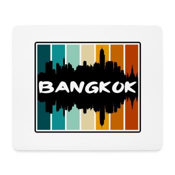 Bangkok Thaïlande Skyline Silhouette Voyage Souveni - Tapis de souris (format paysage) - blanc - Devant