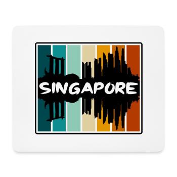 Singapur Singapur Skyline Silhouette Travel Souv - Mousepad (Querformat) - Weiß - Vorne