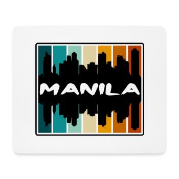 Manila Philippinen Skyline Silhouette Reisen Souve - Mousepad (Querformat) - Weiß - Vorne