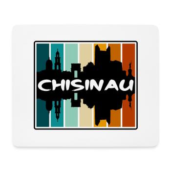 Chisinau Moldawien Skyline Silhouette Reise Souveni - Mousepad (Querformat) - Weiß - Vorne
