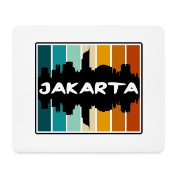 Jakarta Indonesia Skyline Silhouette Travel Souven - Mouse Pad (horizontal) - white - Front