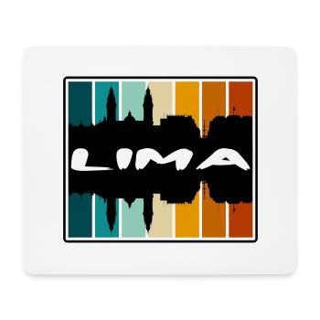 Lima Peru Skyline Silhouette Travel Souvenir - Mouse Pad (horizontal) - white - Front