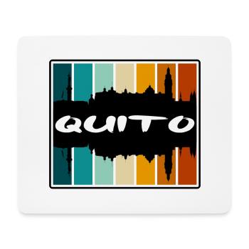 Quito Equador Skyline Silhouette Souvenir de voyage - Tapis de souris (format paysage) - blanc - Devant