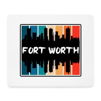 Fort Worth Texas USA Skyline Silhouette Reise Sou - Mousepad (Querformat) - Weiß - Vorne