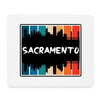 Sacramento California Usa Skyline Silhouette Trave - Mouse Pad (horizontal) - white - Front
