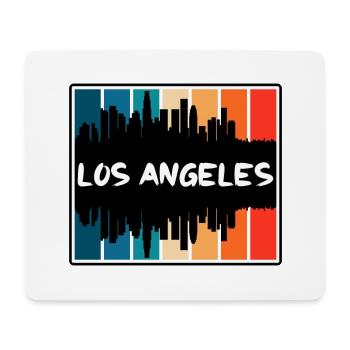 Los Angeles Californie États-Unis Skyline Silhouette - Tapis de souris (format paysage) - blanc - Devant