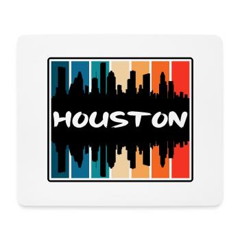 Houston Texas USA Skyline Silhouette Reise Souven - Mousepad (Querformat) - Weiß - Vorne