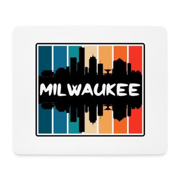 Milwaukee Wisconsin USA Skyline Silhouette Reisen - Mousepad (Querformat) - Weiß - Vorne