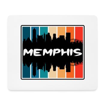 Memphis Tennessee États-Unis Skyline Silhouette Voyage So - Tapis de souris (format paysage) - blanc - Devant