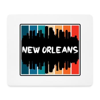 Nouvelle-Orléans Louisiane États-Unis Skyline Silhouette Trave - Tapis de souris (format paysage) - blanc - Devant