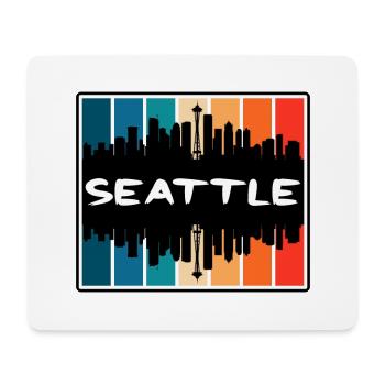 Seattle Washington Usa Skyline Silhouette Travel S - Mousepad (Querformat) - Weiß - Vorne