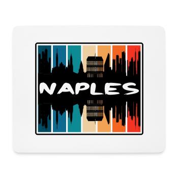 Naples Italy Skyline Silhouette Travel Souvenir - Mouse Pad (horizontal) - white - Front