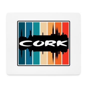 Cork Irlande Skyline Silhouette Souvenir de voyage - Tapis de souris (format paysage) - blanc - Devant