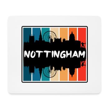 Nottingham England Skyline Silhouette Travel Souve - Mouse Pad (horizontal) - white - Front