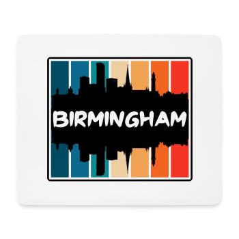 Birmingham Angleterre Skyline Silhouette Travel Souve - Tapis de souris (format paysage) - blanc - Devant