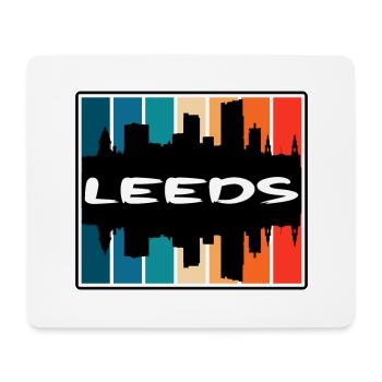 Leeds England Skyline Silhouette Travel Souvenir - Mouse Pad (horizontal) - white - Front