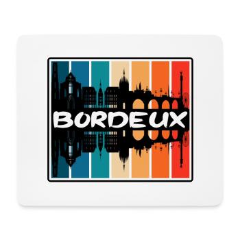 Bordeux France Skyline Silhouette Travel Souvenir - Mouse Pad (horizontal) - white - Front