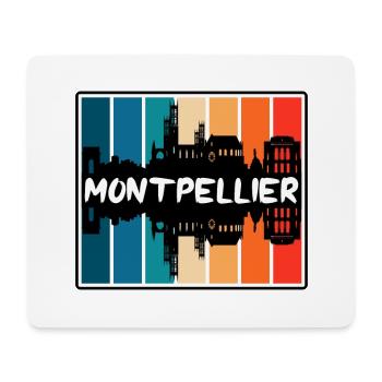 Montpellier France Skyline Silhouette Travel Souve - Mouse Pad (horizontal) - white - Front