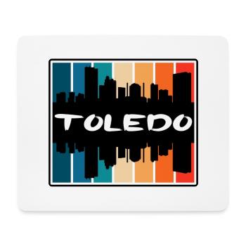 Toledo Ohio USA Skyline Silhouette Reise Souvenir - Mousepad (Querformat) - Weiß - Vorne